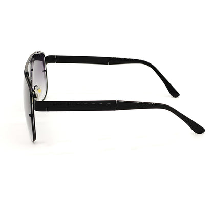 Black SELTOS Square Sunglasses (SUN-LV-5996-BLK2BLK)