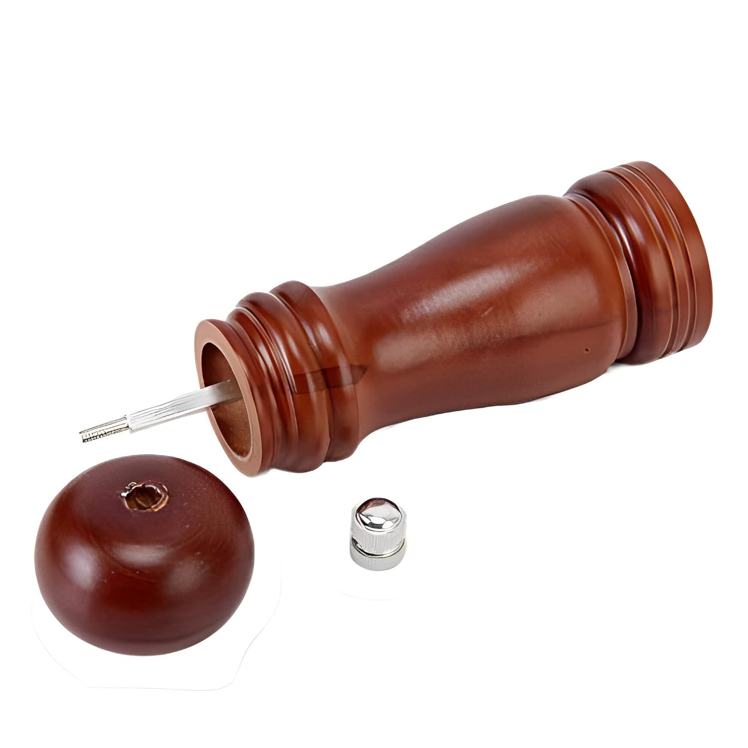 Wooden Pepper Mill 6 inch Tall - Best Pepper Grinder (1 Pc)