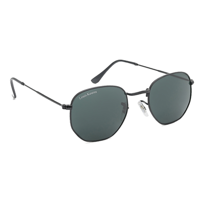 Black Tarth Hexagonal Sunglasses (SUN-LK-3548-BLK1BLK-M)