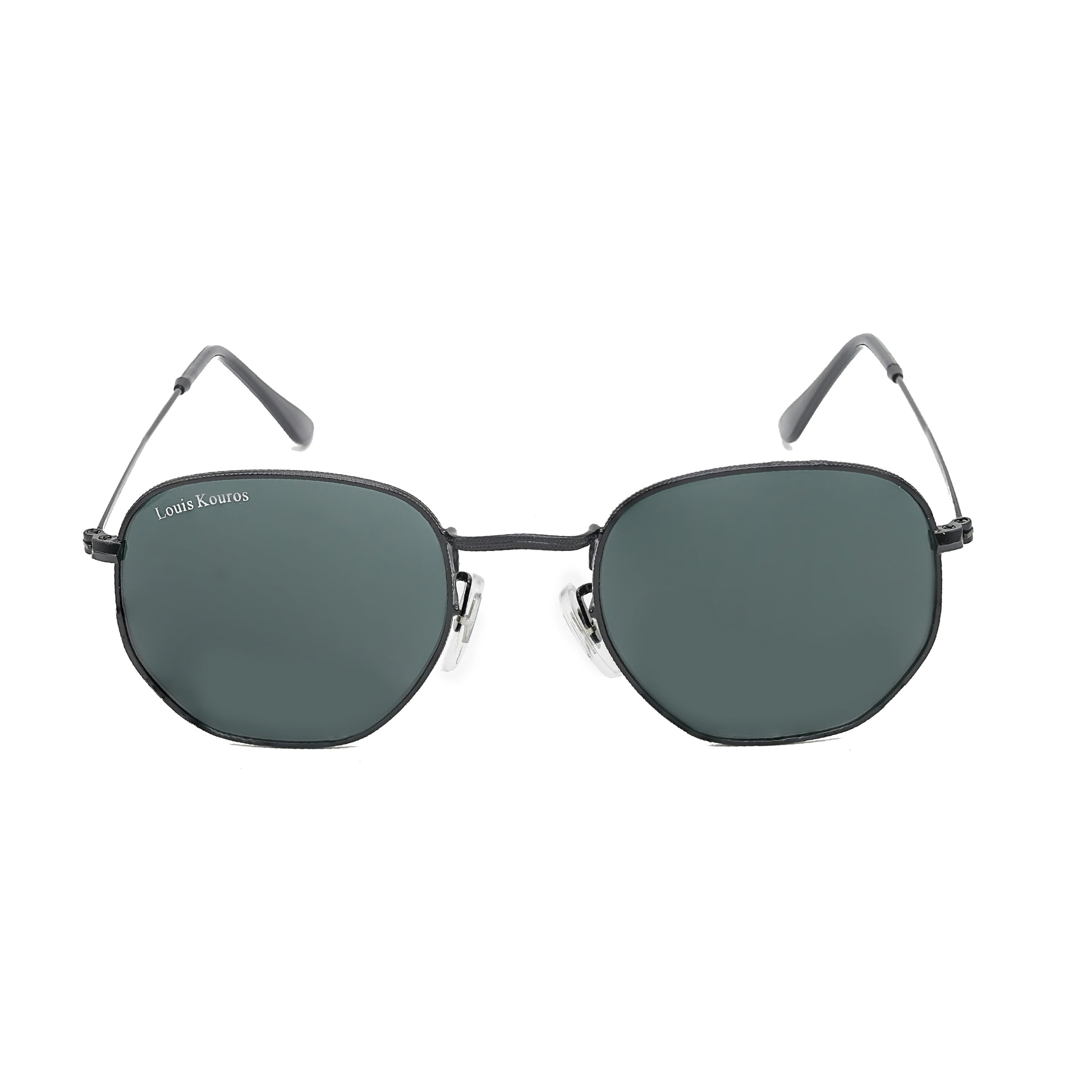 Black Tarth Hexagonal Sunglasses (SUN-LK-3548-BLK1BLK-M)