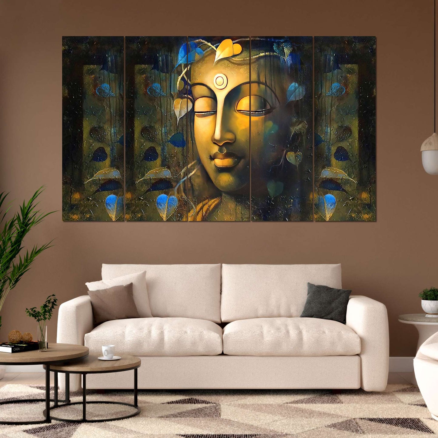 SET OF 5 DIGITAL WALL PAINTING (2Y4B3) SWASTIK CREATIONS The Trend Point