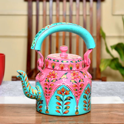 Hand-Painted Aluminium Tea Kettle – 750 ml for kitchen décor Home Décor , Tea Party , Serving - (KT3)