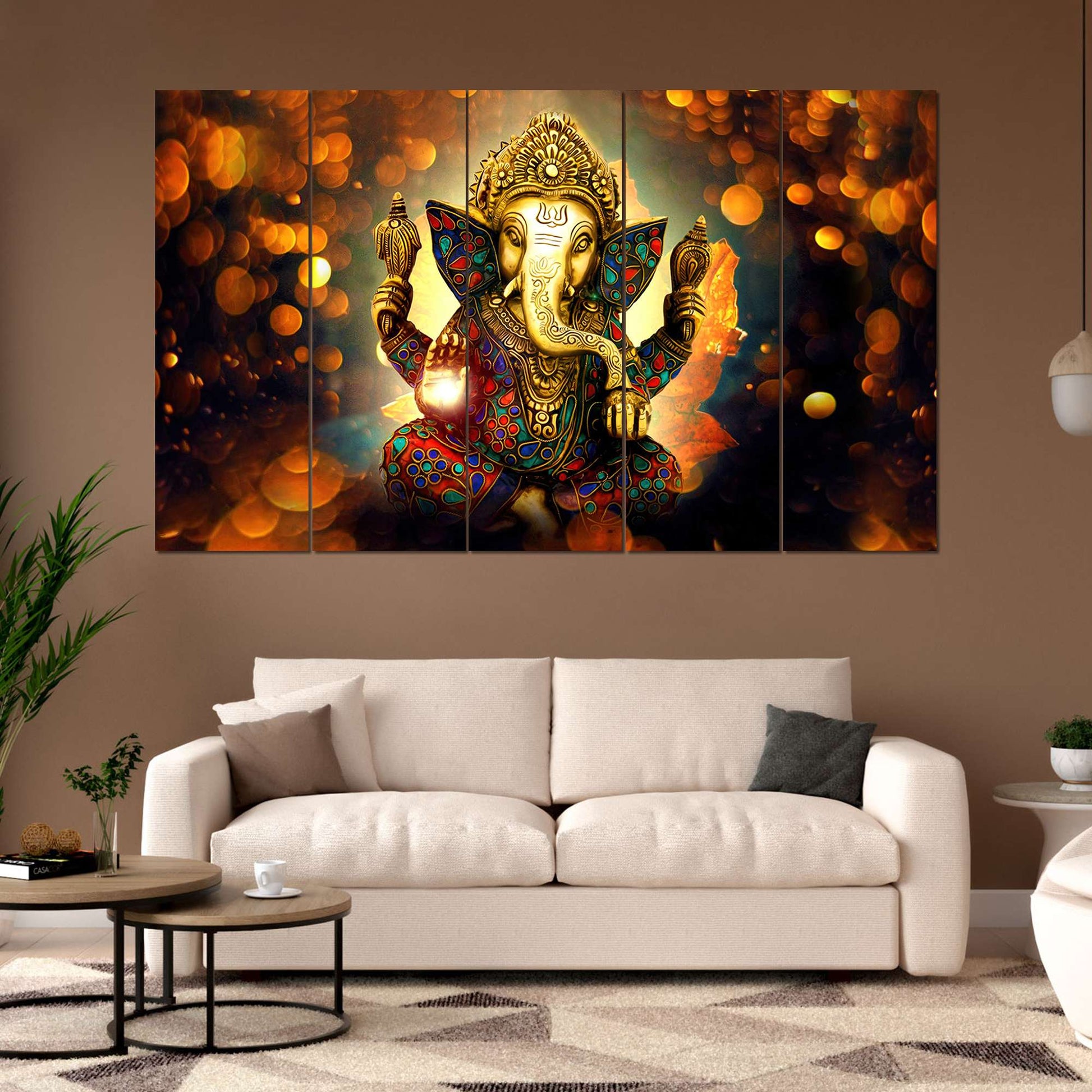 SET OF 5 Ganesh DIGITAL WALL PAINTING (2Y4G2)