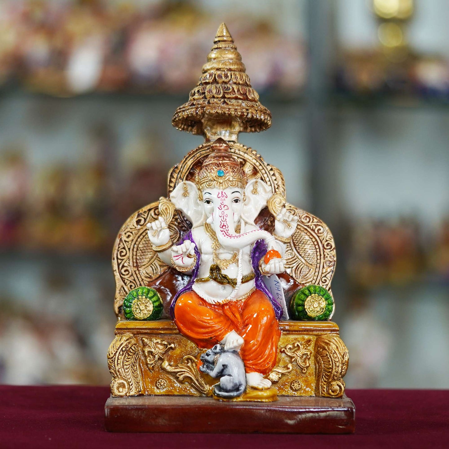 Marble Handmade Ganesh Ji Idol For Home Décor Decorations For Living Room Handcrafted Showpiece For Décor(10 INCHES HEIGHT) (MG-3) SWASTIK CREATIONS The Trend Point