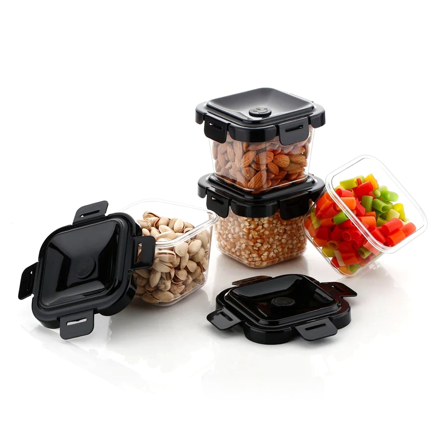 Plastic Food Storage Containers with Lid (4 Pcs Set / 500 ML) SWASTIK CREATIONS The Trend Point