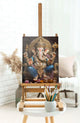 CH-GN6 Lord Ganesh Canvas Paintings For Wall Decoration For Living Room Bedroom Home Office & Hotels