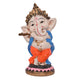 Swastik Trend Point Resin Playing Flute Ganesh Idol Statue Best For Home & Office Decor (Flute Vinayak), Multi Colour 12.7cm*12.7cm*12.7cm