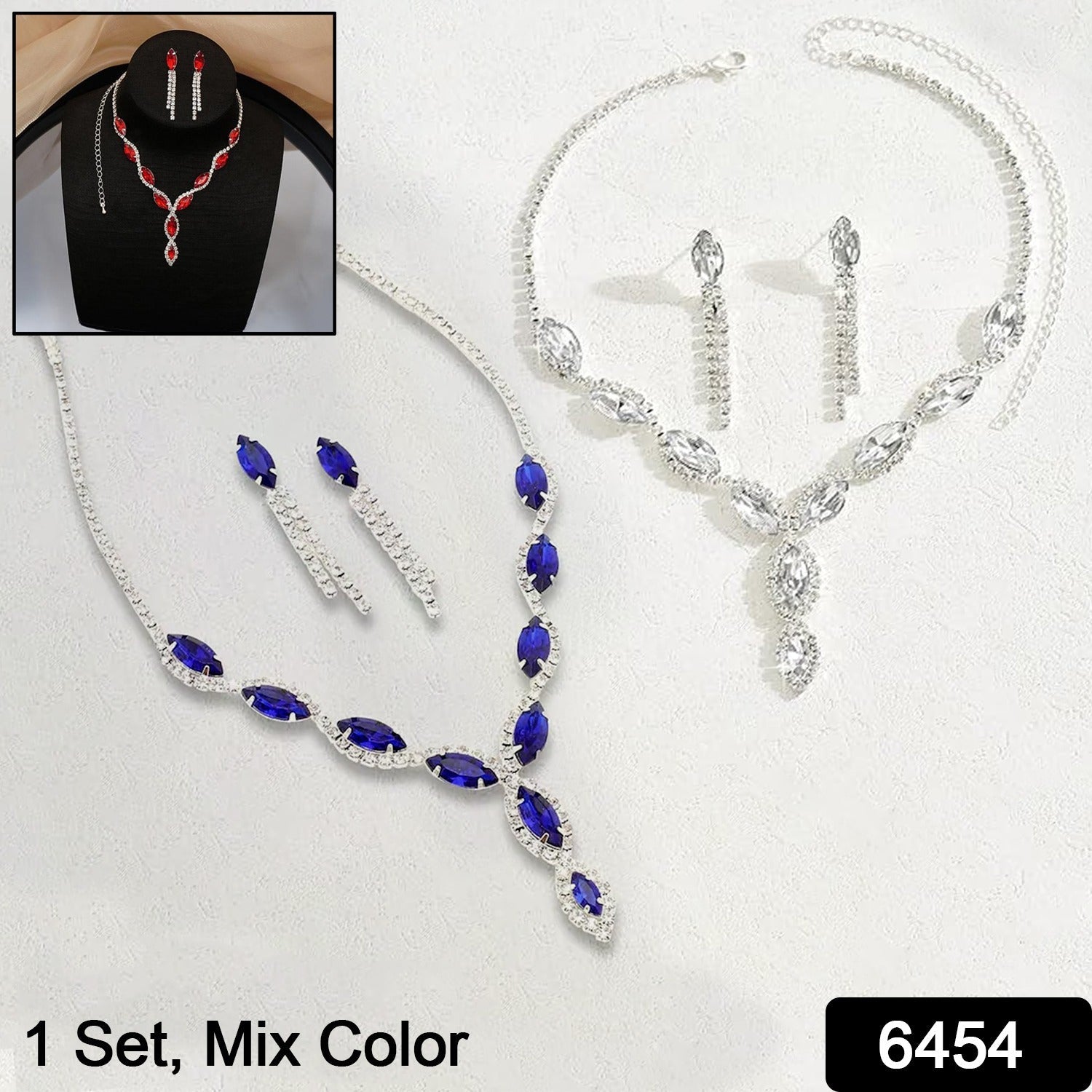 Necklace and Earrings Set Wedding Jewelry Set (1 Set / Mix Color)