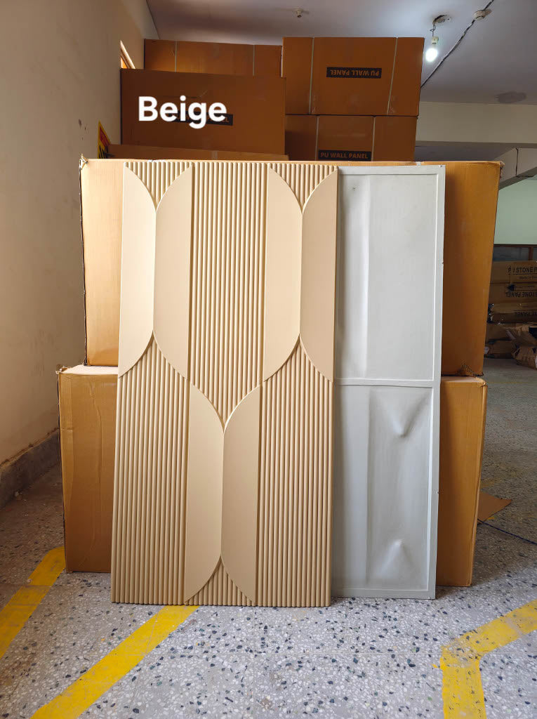 #Fluted Wings PU Panel New Design- 30mm thickness - Size 2x4ft - 4 color options - Min 8Pcs