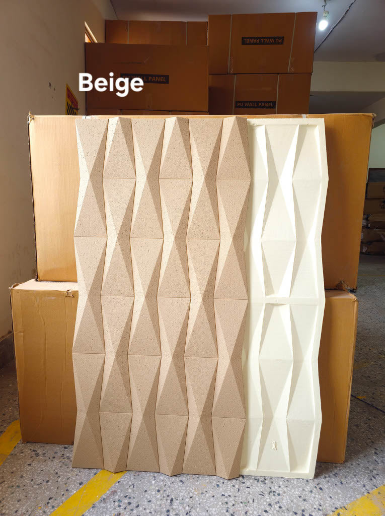 #Crysta Wave PU Panel New Design- 30mm thickness - Size 2x4ft - 3 color options - Min 8Pcs