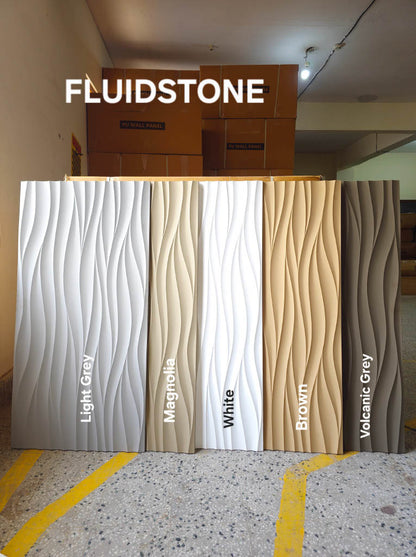 #Fluid Stone PU Panel New Design- 30mm thickness - Size 2x4ft - 4 color options - Min 8Pcs