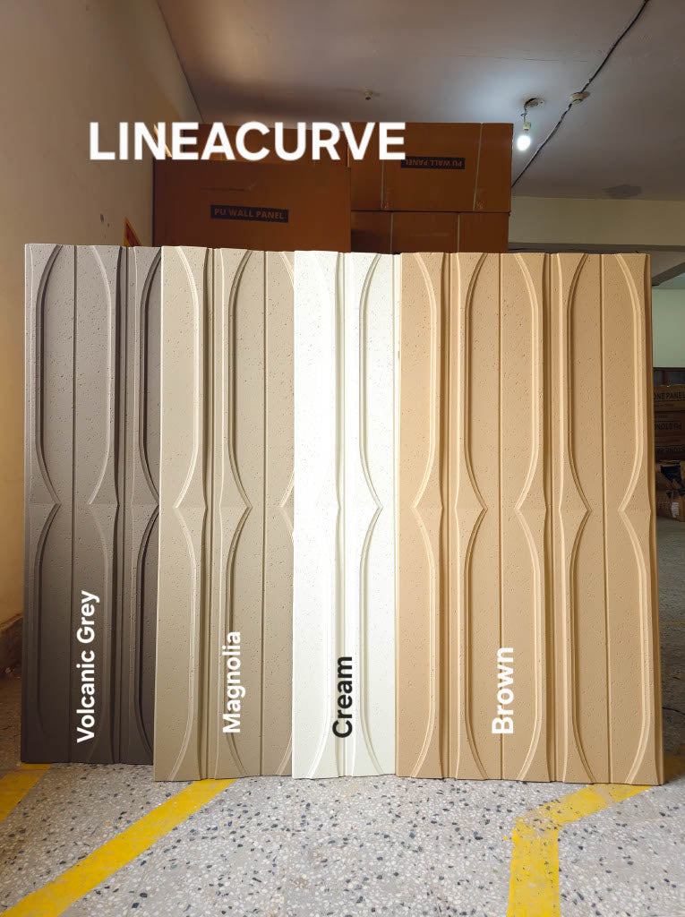 # Linea Curve PU Panel New Design- 30mm thickness - Size 2x4ft - 4 color options - Min 8Pcs