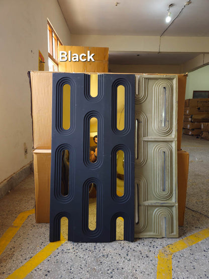 #StoneForge 109 Mirror - PU Panels Fluted Cutout Design- 40mm thickness - Size 2x4ft - 5 color options - Min 8Pcs