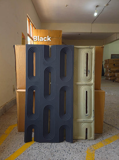 #StoneForge 109 Without Mirror - PU Panels Fluted Cutout Design- 40mm thickness - Size 2x4ft - Min 8Pcs - 5 color options