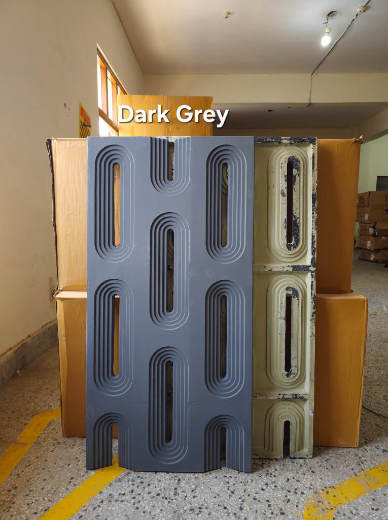 #StoneForge 109 Without Mirror - PU Panels Fluted Cutout Design- 40mm thickness - Size 2x4ft - Min 8Pcs - 5 color options