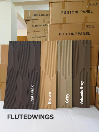 #Fluted Wings PU Panel New Design- 30mm thickness - Size 2x4ft - 4 color options - MOQ 8Pcs