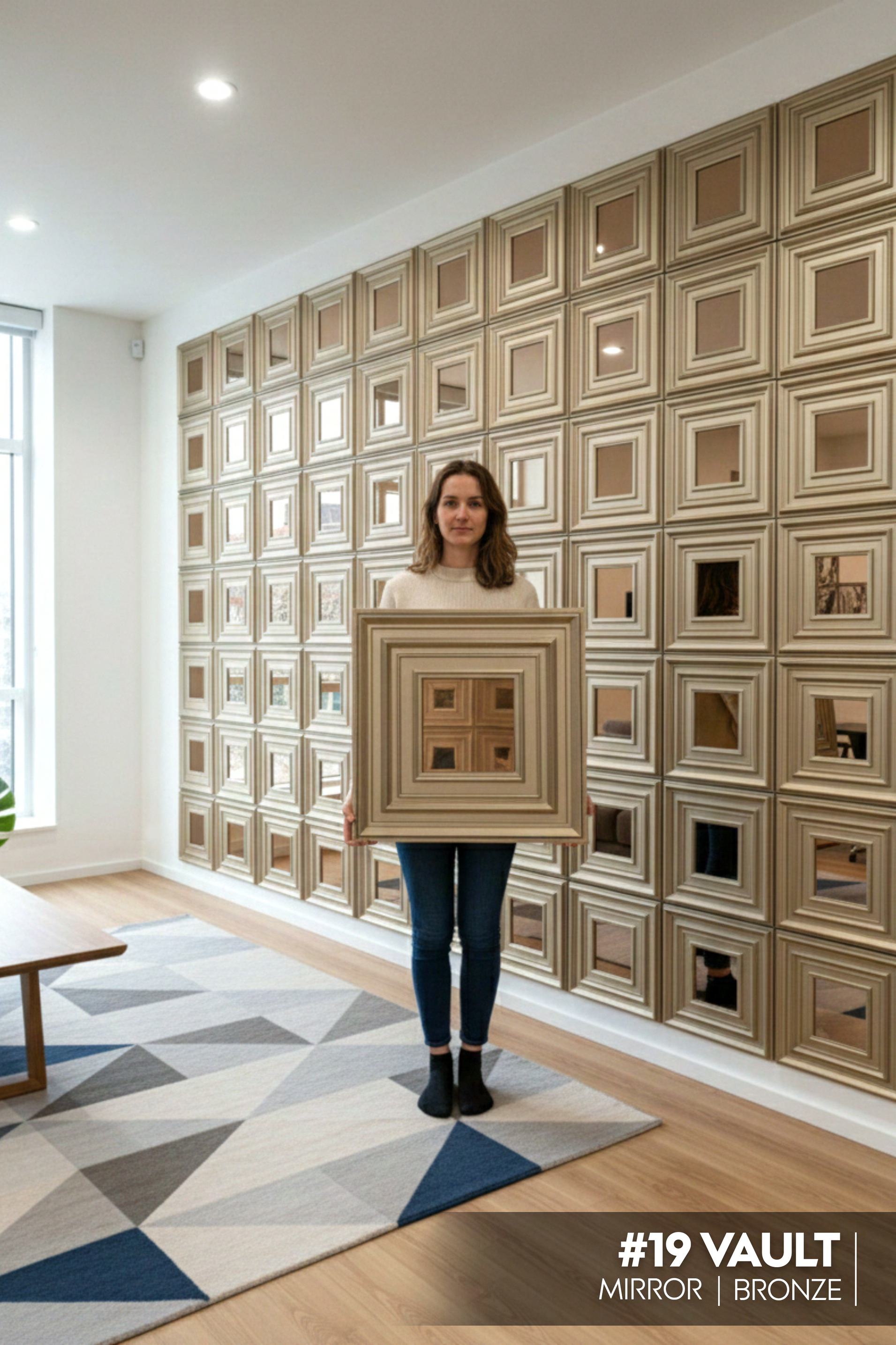 #19 Vault - Vault 3D PVC Panel (Mirror) - 6 colors option - (Size 50*50cm) - SWASTIK CREATIONS The Trend Point