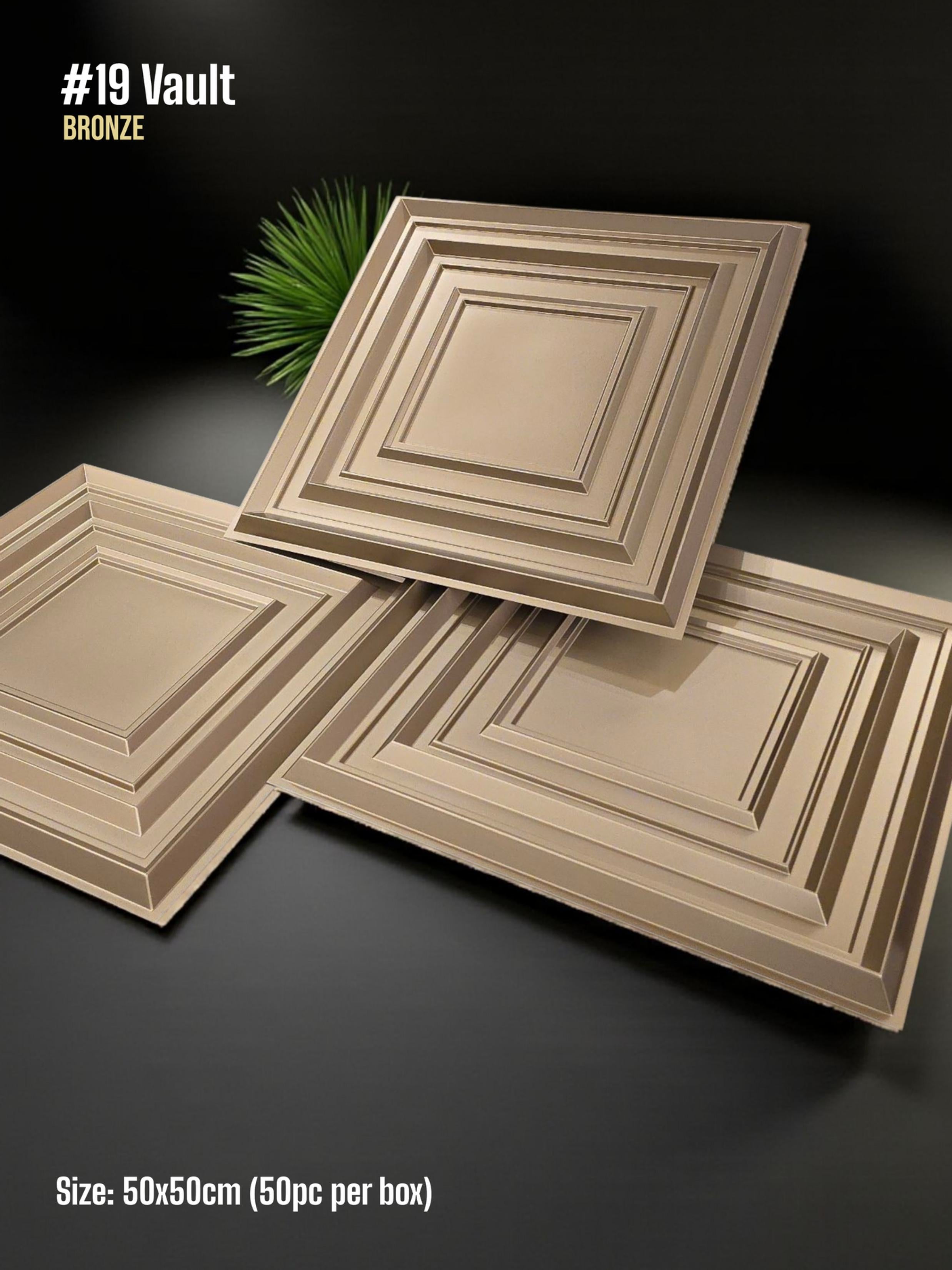#19 Vault - Vault 3D PVC Panel (Without Mirror) - 6 colors option - (Size 50*50cm) - SWASTIK CREATIONS The Trend Point