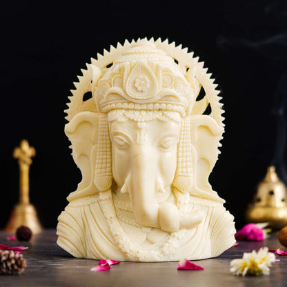 Marble Ganesh ji Statue Idol Murti for Home Decor Office Desk? for HomeDecor Decoration Gifting -2(NMB-G3)