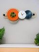 Antique Metal Wall Clock Art - Orange Multicolor