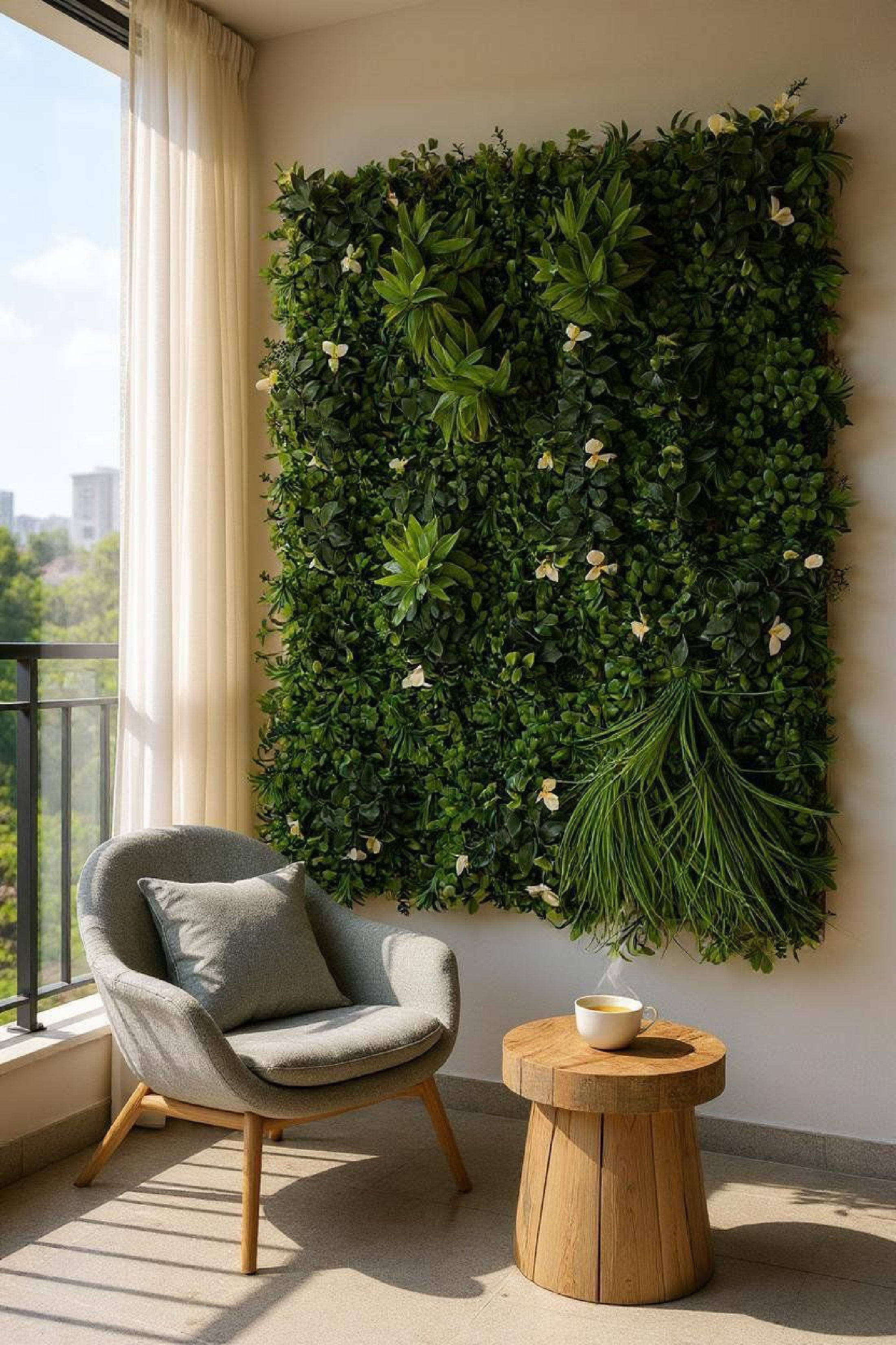 Code 56 - Premium 1x1 mtr Artificial Vertical Garden Panel