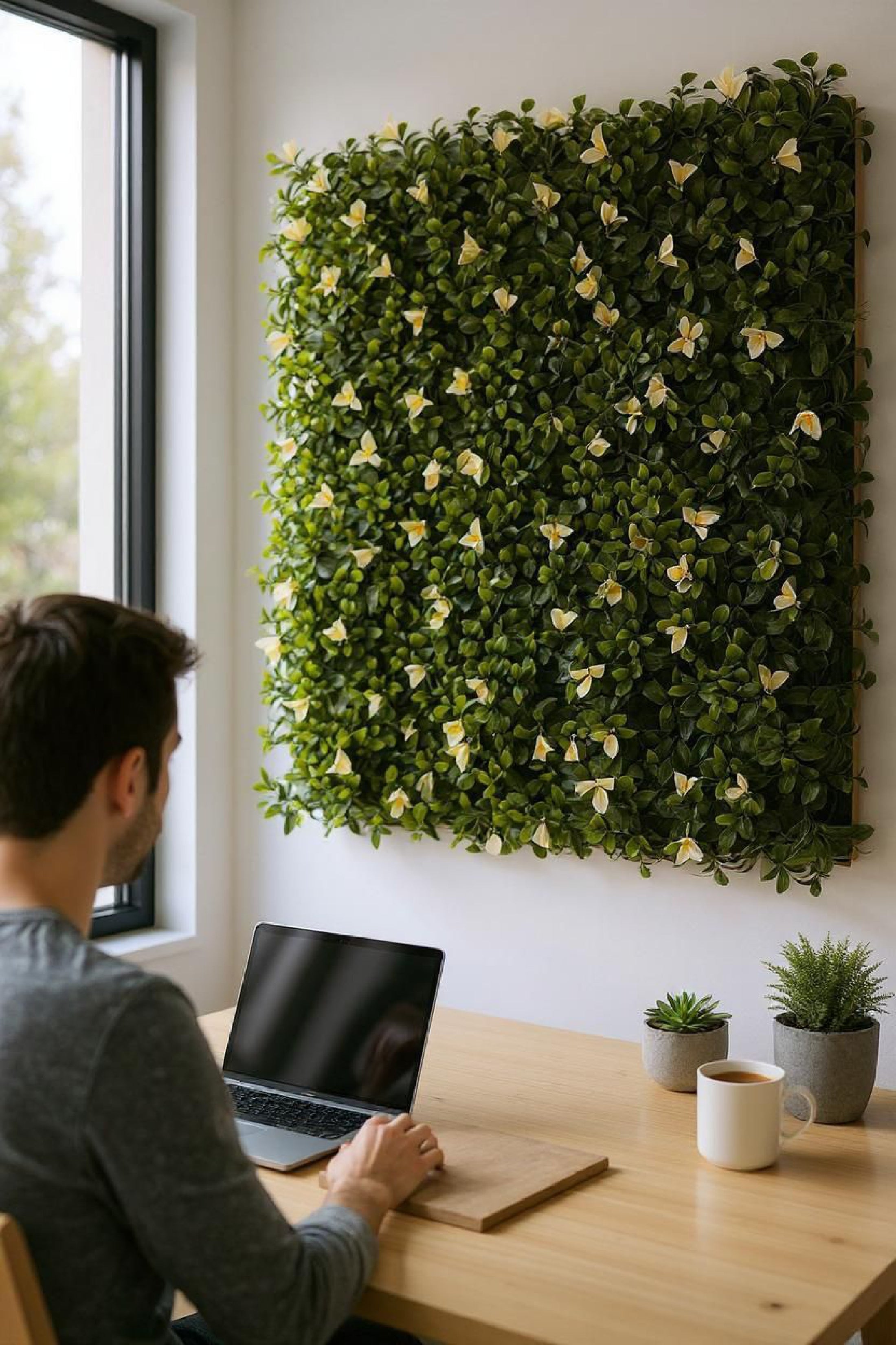 Code 61 - Premium 1x1 Mtr Artificial Vertical Garden Panel