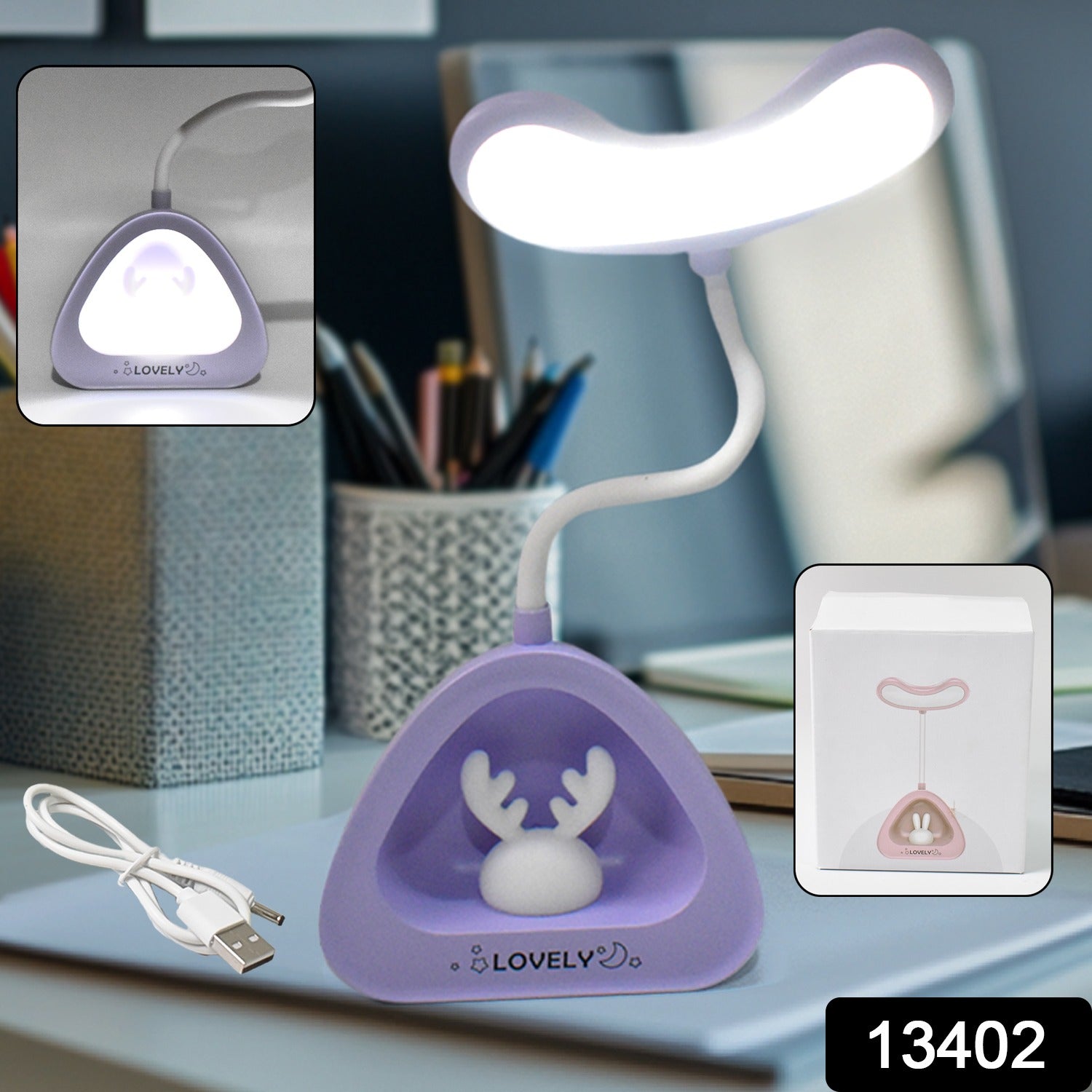 Cute Lovely LED Desk Light, LED Lamps Button Control (1 Pc)