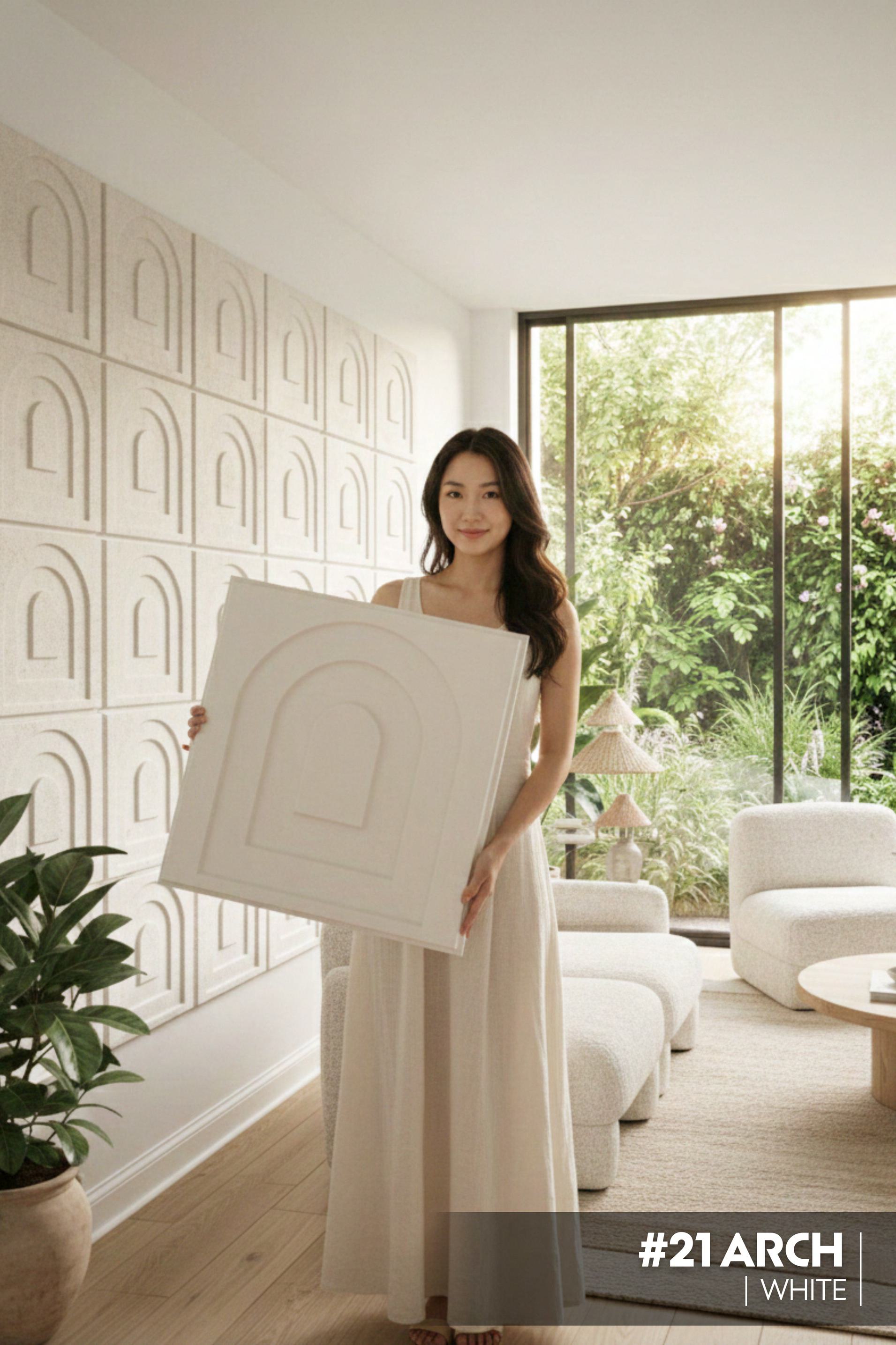 #21 Arch - Arch 3D PVC Panel (Without Mirror) - 6 colors option - (Size 50*50cm) - SWASTIK CREATIONS The Trend Point