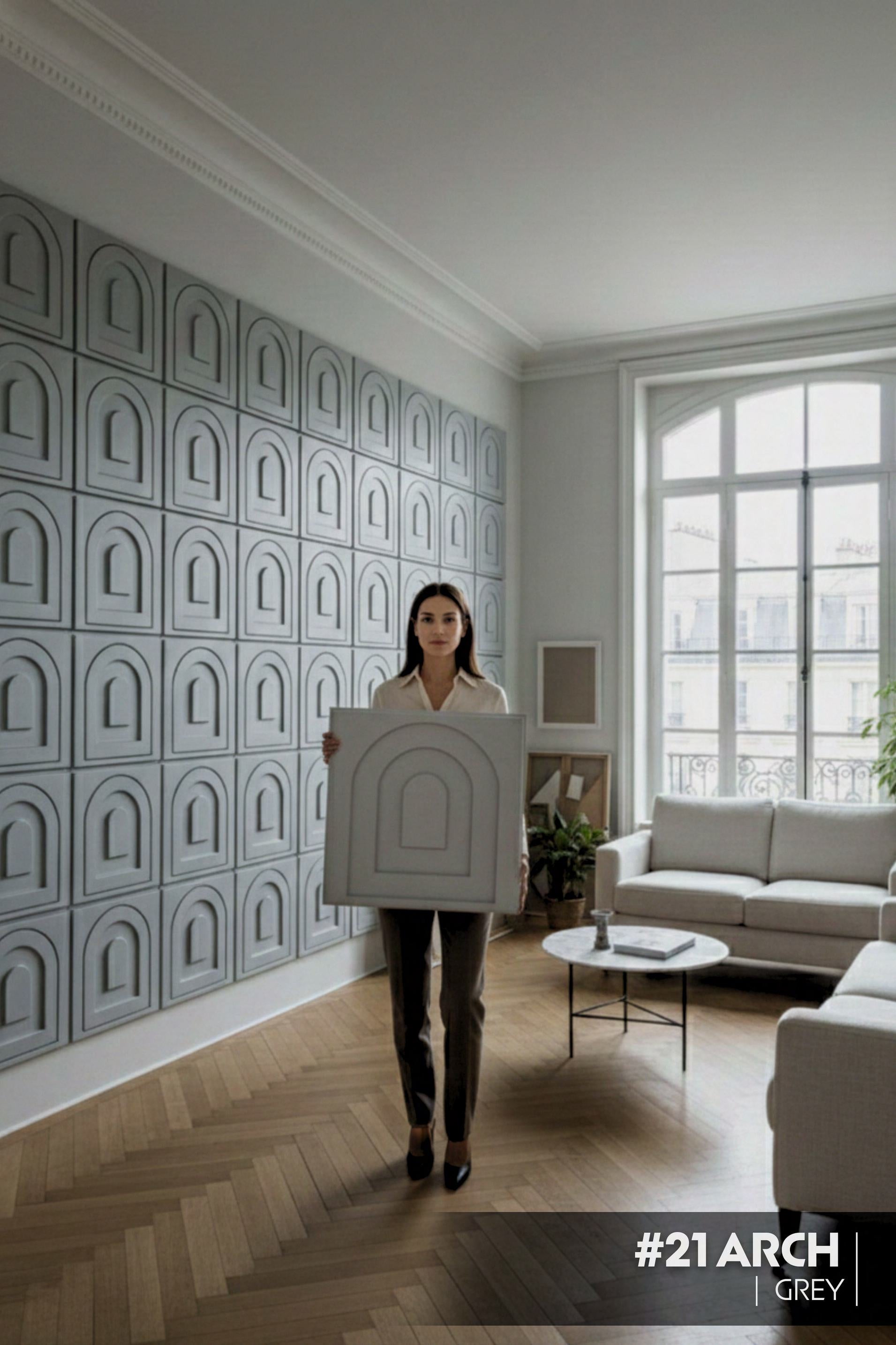 #21 Arch - Arch 3D PVC Panel (Without Mirror) - 6 colors option - (Size 50*50cm) - SWASTIK CREATIONS The Trend Point