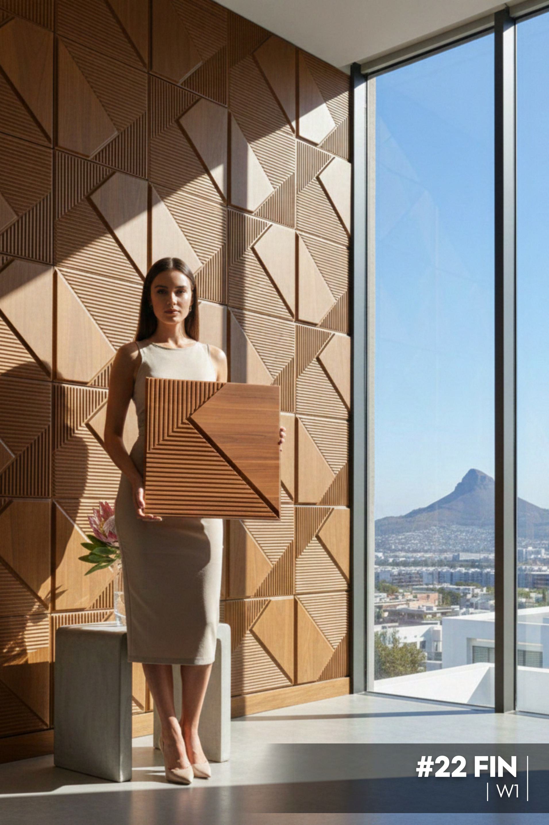 #22 Fin - 3D PVC Panel (Without Mirror) - 5 colors option - (Size 50*50cm) - SWASTIK CREATIONS The Trend Point