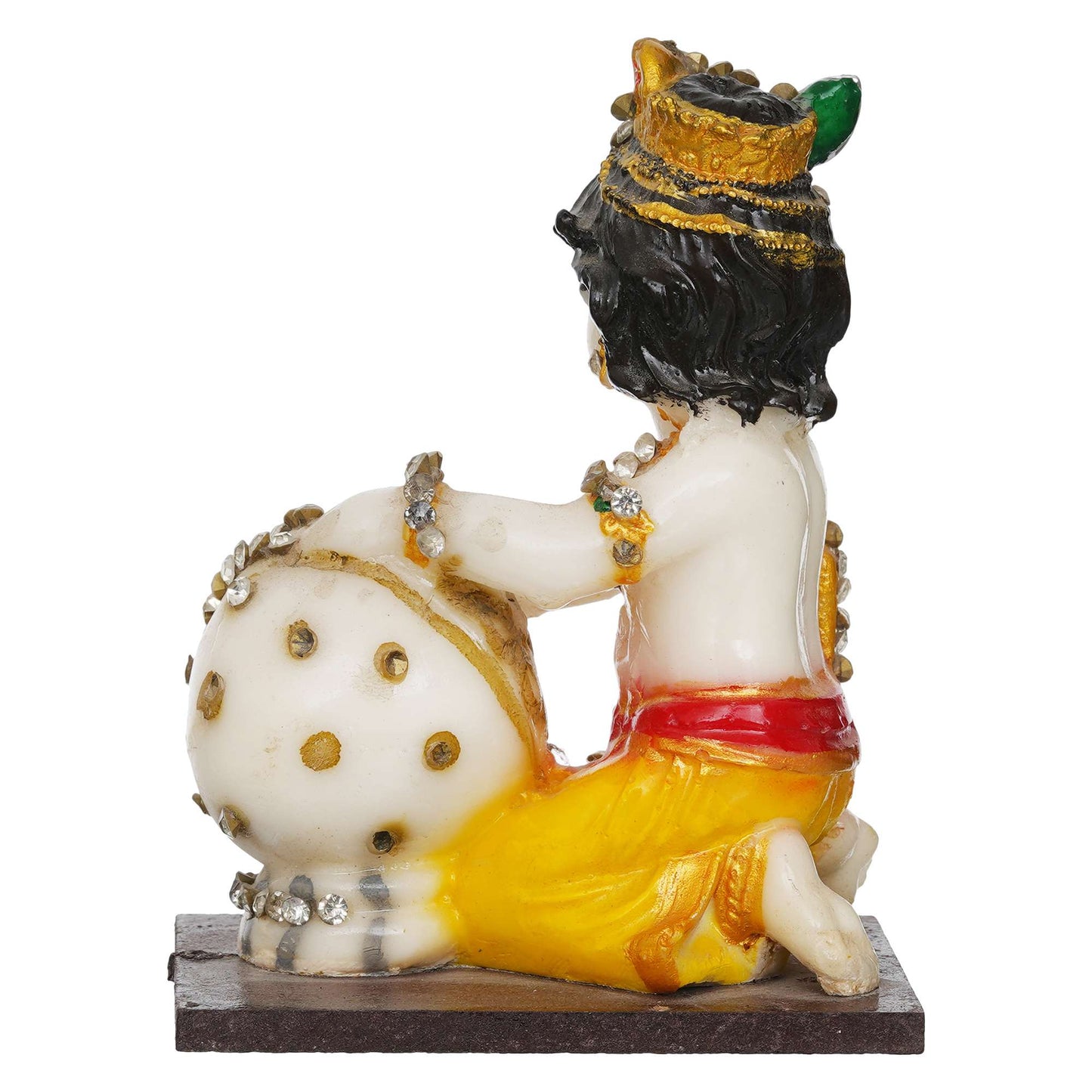 Lord Krishna Idol Makhan Chor Statue Gift Showpiece (NMB-KR1) SWASTIK CREATIONS The Trend Point