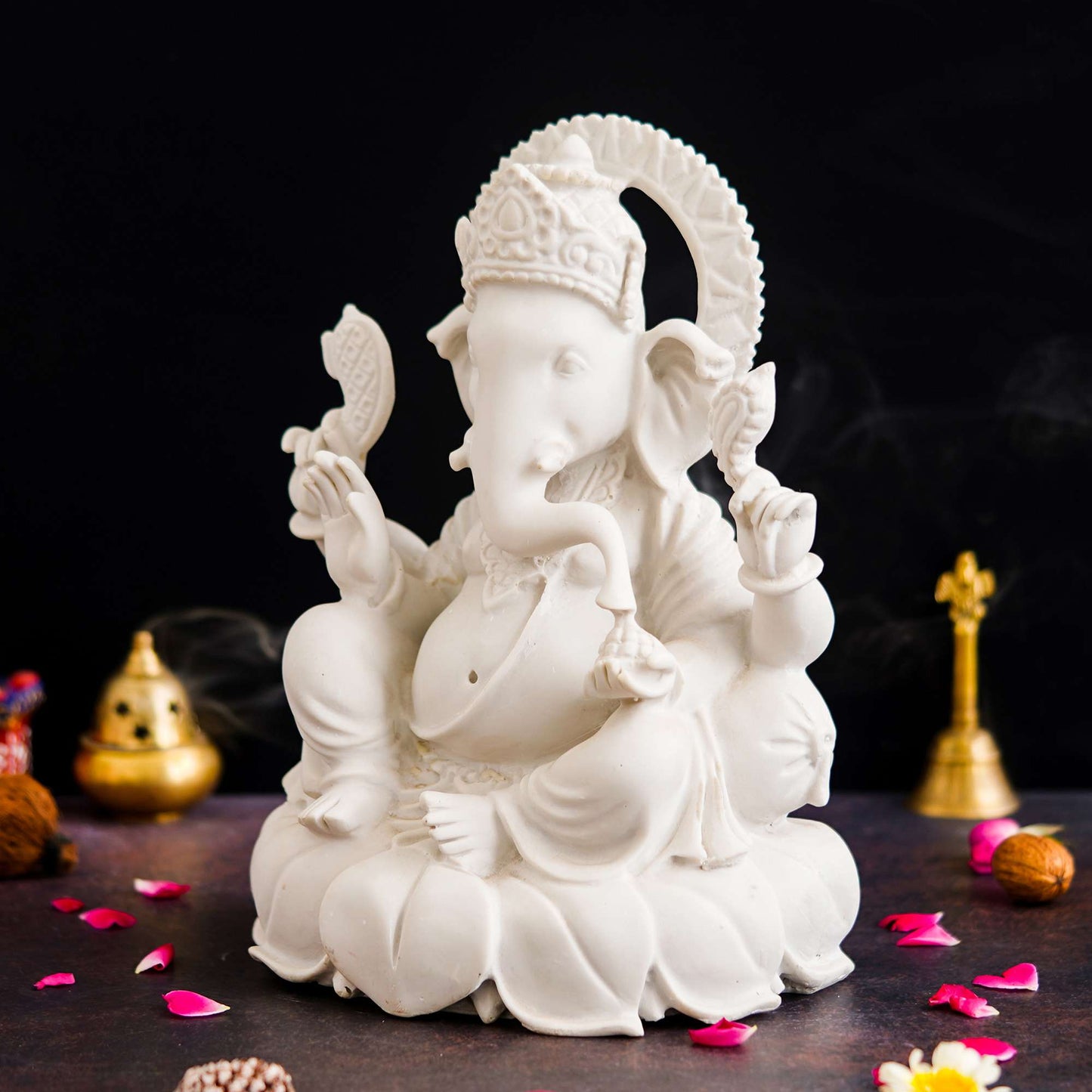 Marble Ganesh ji Statue Idol Murti for Home Decor Office Desk? for HomeDecor Decoration Gifting -1 (NMB-G2) SWASTIK CREATIONS The Trend Point