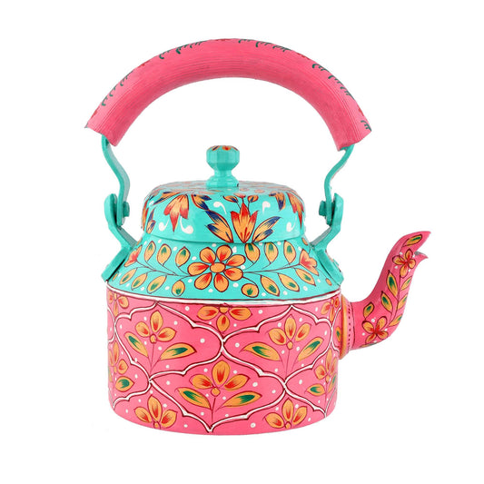 Hand-Painted Aluminium Tea Kettle – 750 ml for kitchen décor Home Décor , Tea Party , Serving - (KT1)