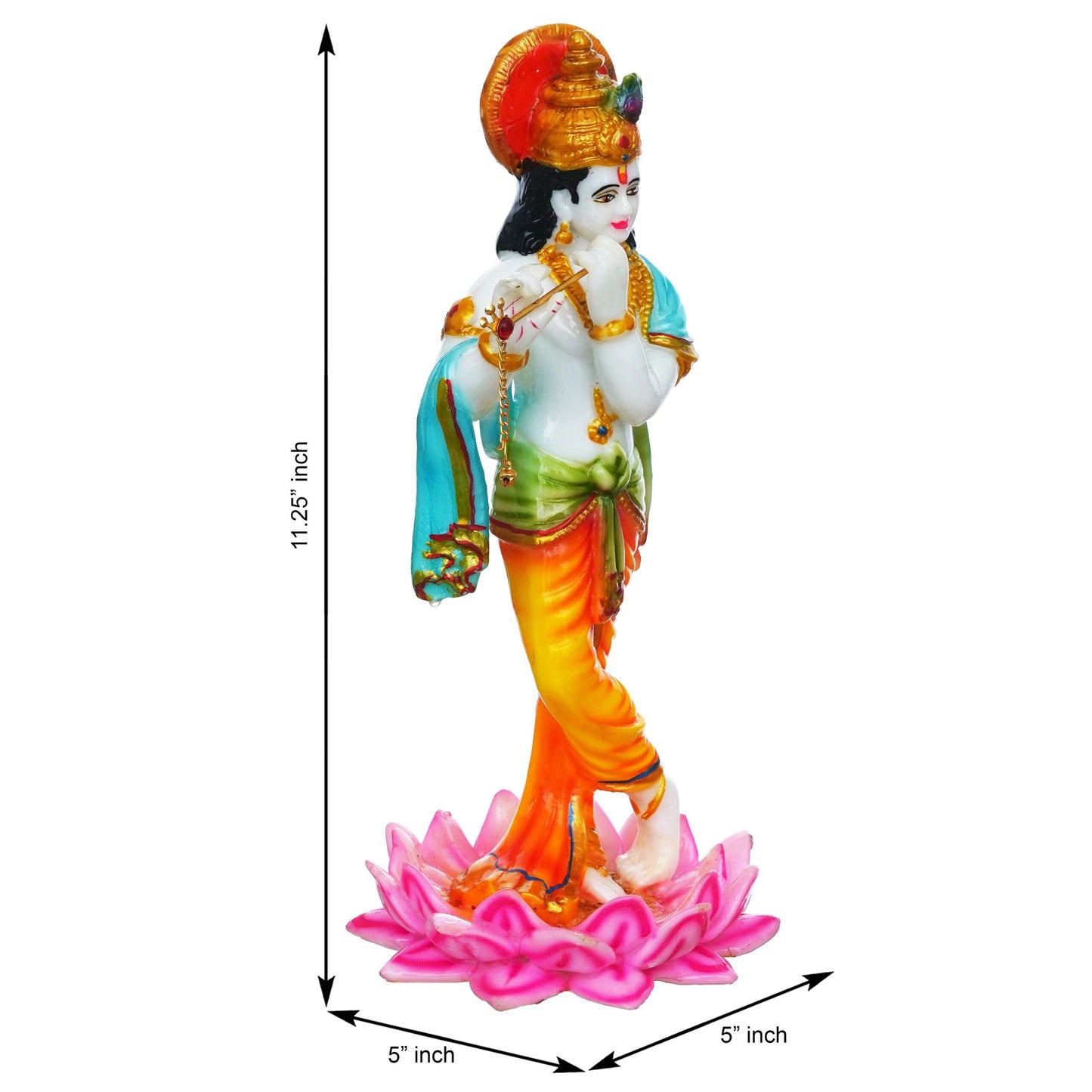 Krishna Playing Flute Statue (11.25 Inches) (MK-1) SWASTIK CREATIONS The Trend Point