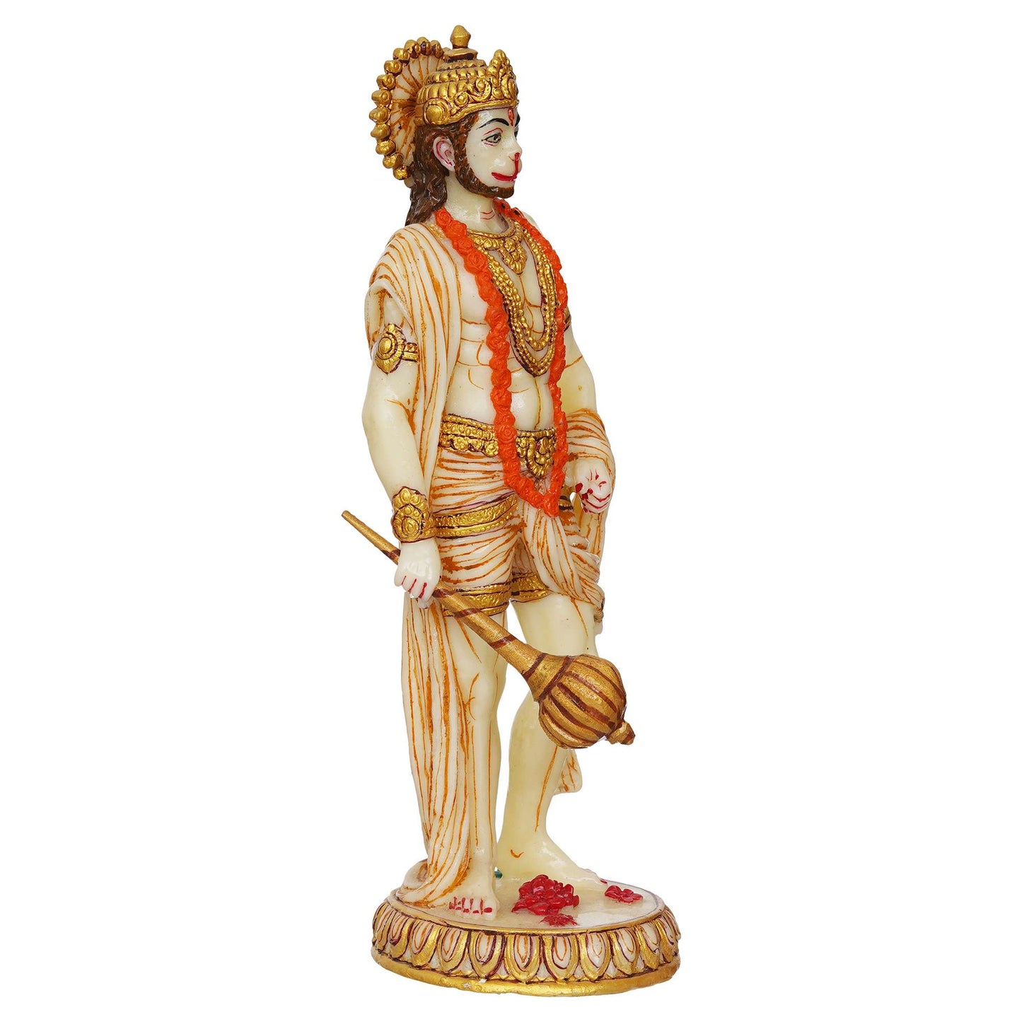 Marble Standing Hanuman Ji murti for Pooja Room Standing Hindu Lord Hanuman Statue for Home Temple Hotel Pooja Bajrangbali Idol Bala ji Murti Best for Gift (NMB-HN2) SWASTIK CREATIONS The Trend Point