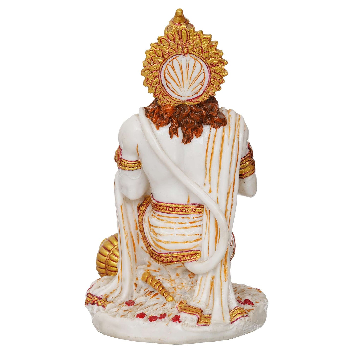 Hanuman Ji Marble Dust Murti Idol, Poly Marble Sitting Bajrang Bali for Pooja Temple Home Decoration Item Positive Environment SWASTIK CREATIONS The Trend Point