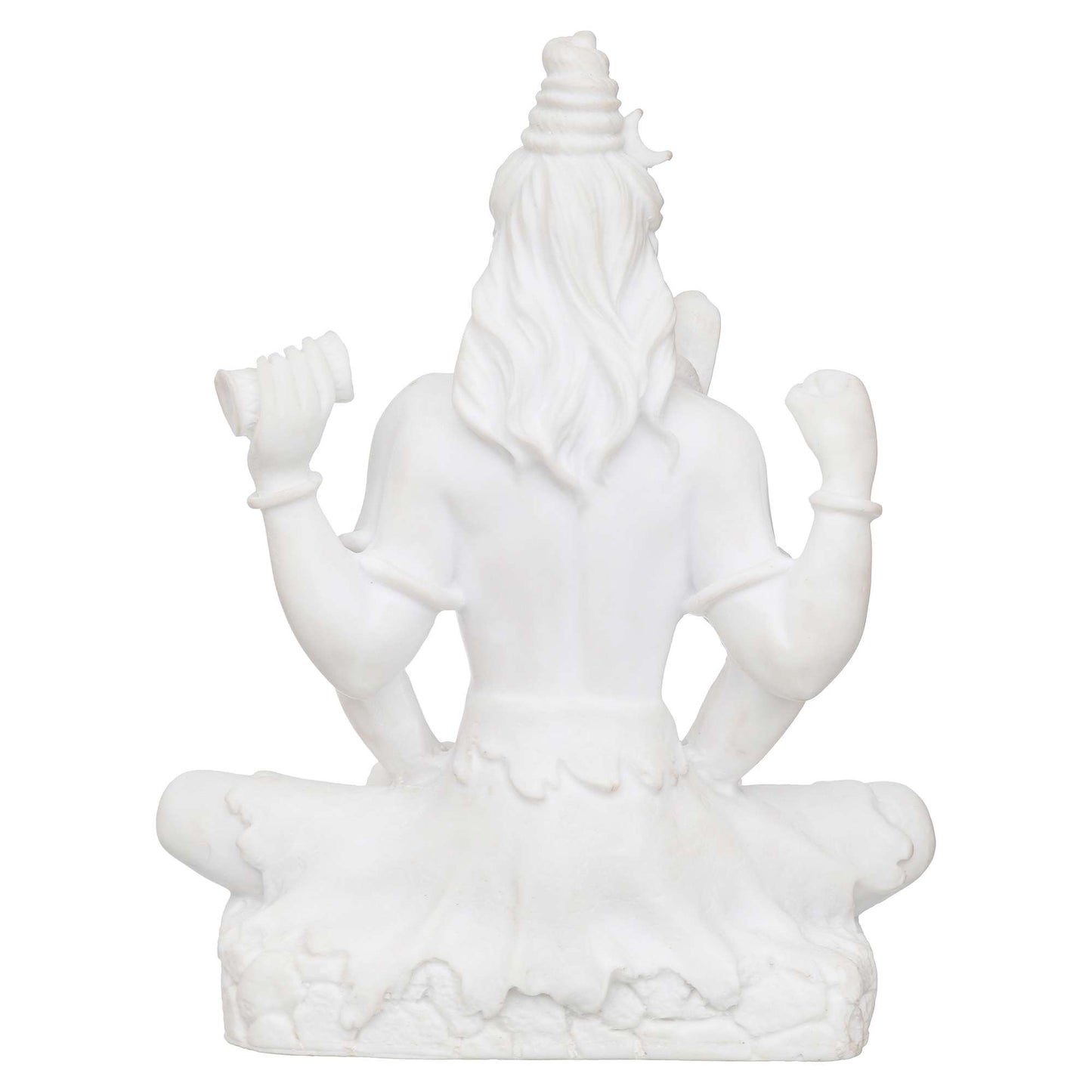 Handicraft Marble dust Lord Shiv ji Statue for Pooja, Car Dashboard I Shiva Idol I Bholenath I Mahakal I Adiyogi Statue I Office Table (NMB-SHIV1) SWASTIK CREATIONS The Trend Point