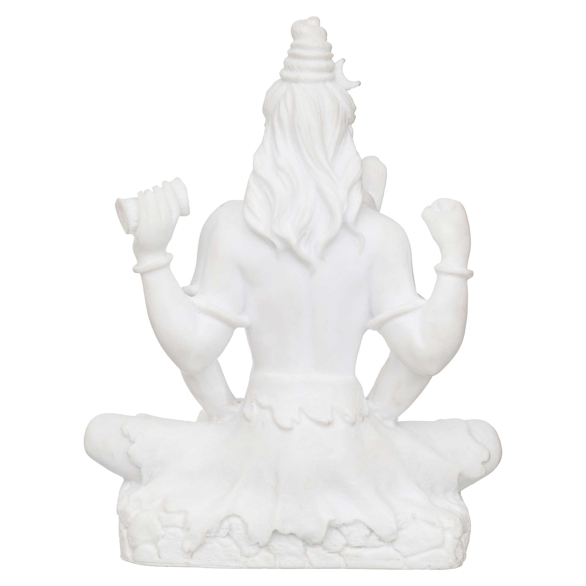 Handicraft Marble dust Lord Shiv ji Statue for Pooja, Car Dashboard I Shiva Idol I Bholenath I Mahakal I Adiyogi Statue I Office Table (NMB-SHIV1)