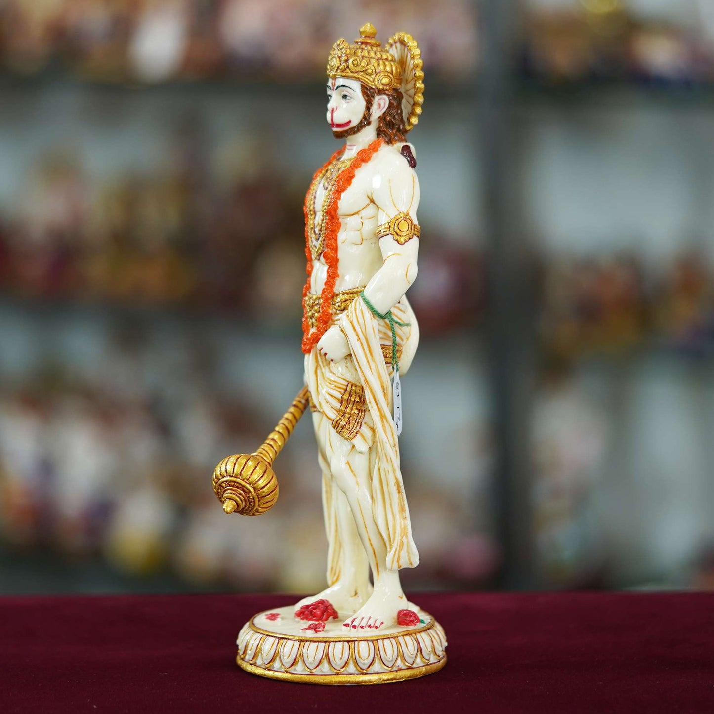 Marble Handmade Hanuman Ji Idol For Home Décor Decorations For Living Room Handcrafted Showpiece For Décor ( 10 INCHES HEIGHT ) (MHJ-1) SWASTIK CREATIONS The Trend Point