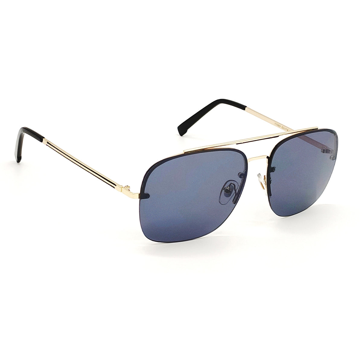 Black REBEL Square Sunglasses (SUN-LC-11089-BLK1GLD)