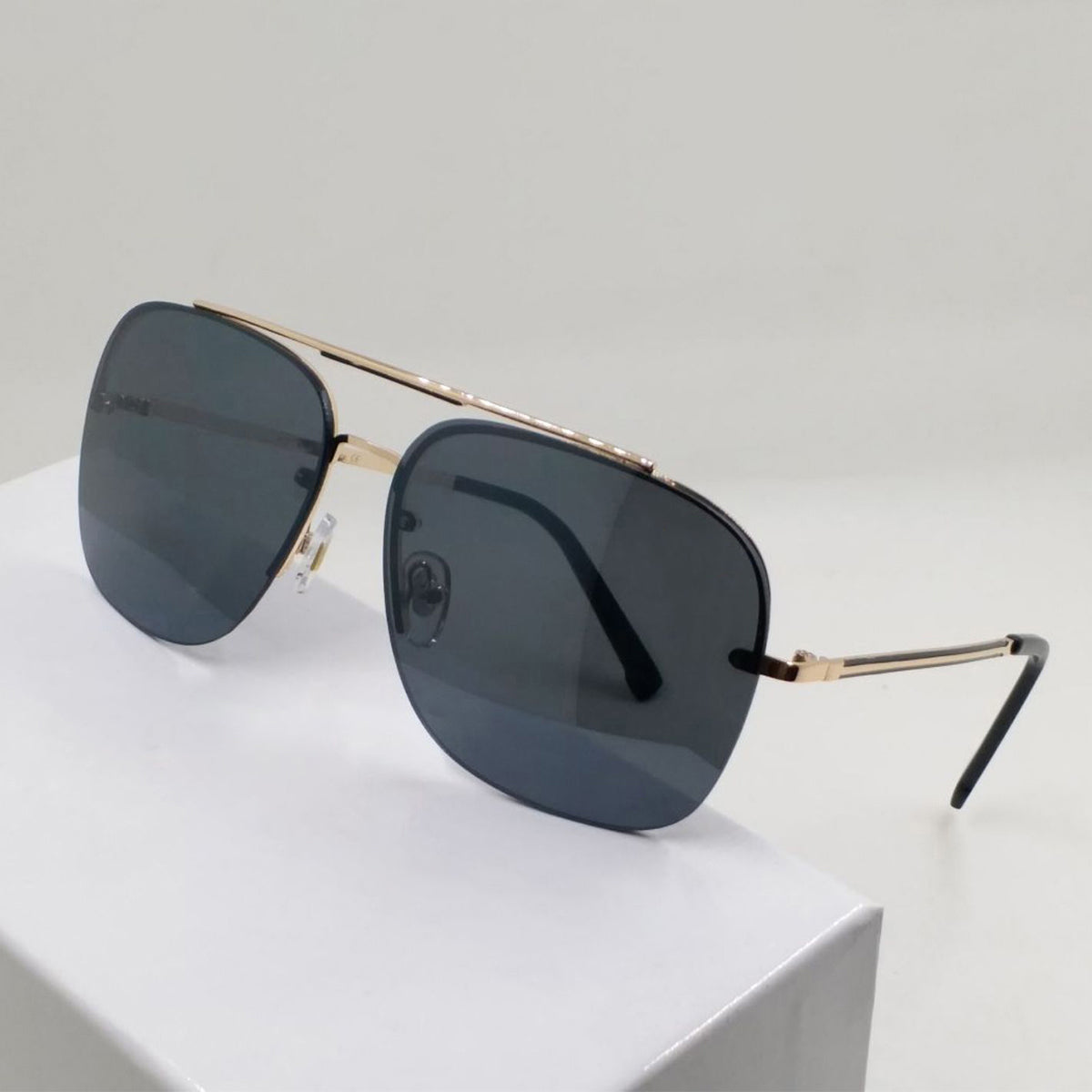 Black REBEL Square Sunglasses (SUN-LC-11089-BLK1GLD)