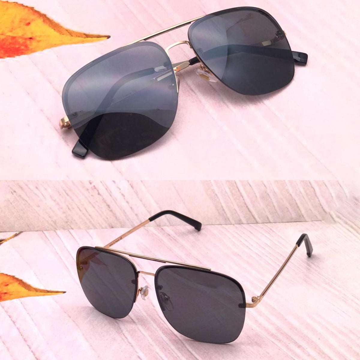 Black REBEL Square Sunglasses (SUN-LC-11089-BLK1GLD) - SWASTIK CREATIONS The Trend Point SWASTIK CREATIONS The Trend Point