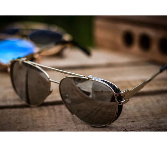 Silver Firenze Aviator Sunglasses (SUN-LV-7039-SIL3SIL)