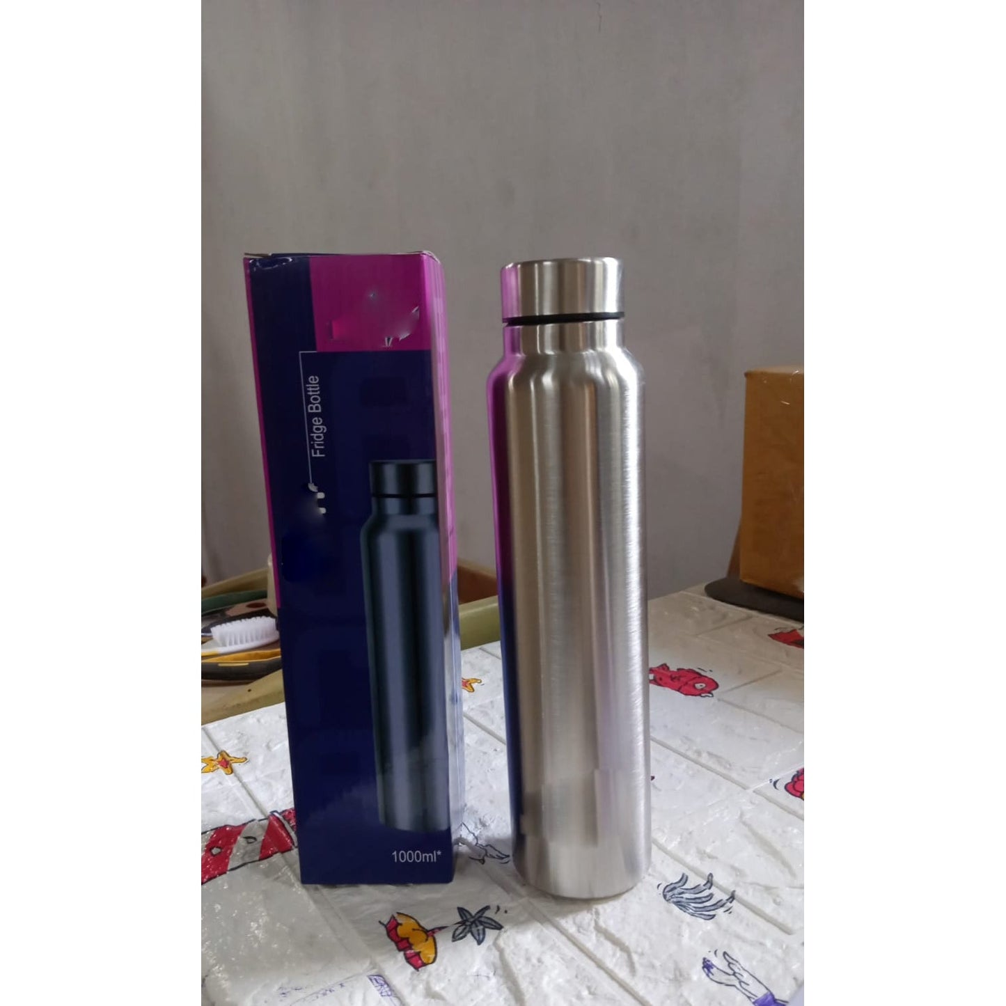 Stainless Steel Water Bottle, Fridge Water Bottle office / Gym / School 1000Ml SWASTIK CREATIONS The Trend Point