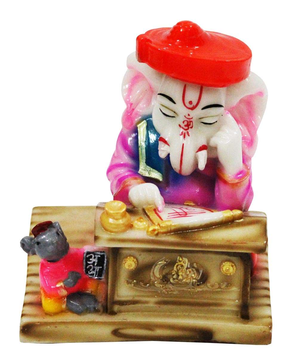 Thinking Lord Ganesha Statue with Mouse (MG-1) SWASTIK CREATIONS The Trend Point