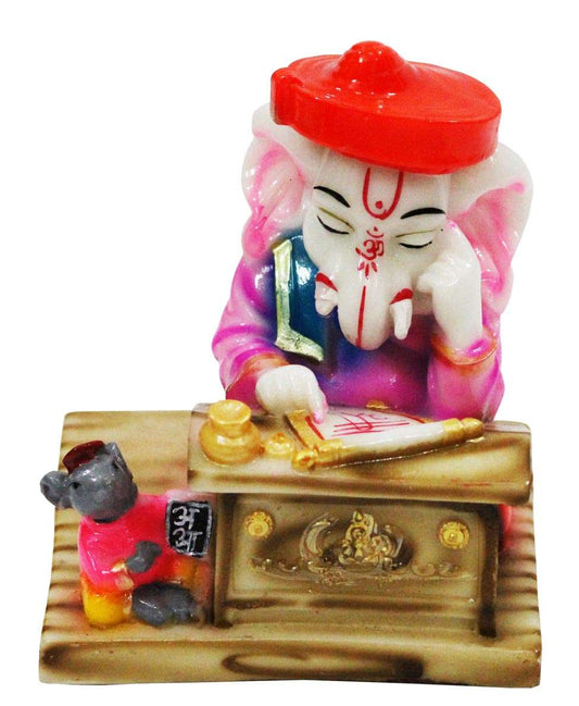 Thinking Lord Ganesha Statue with Mouse (MG-1)