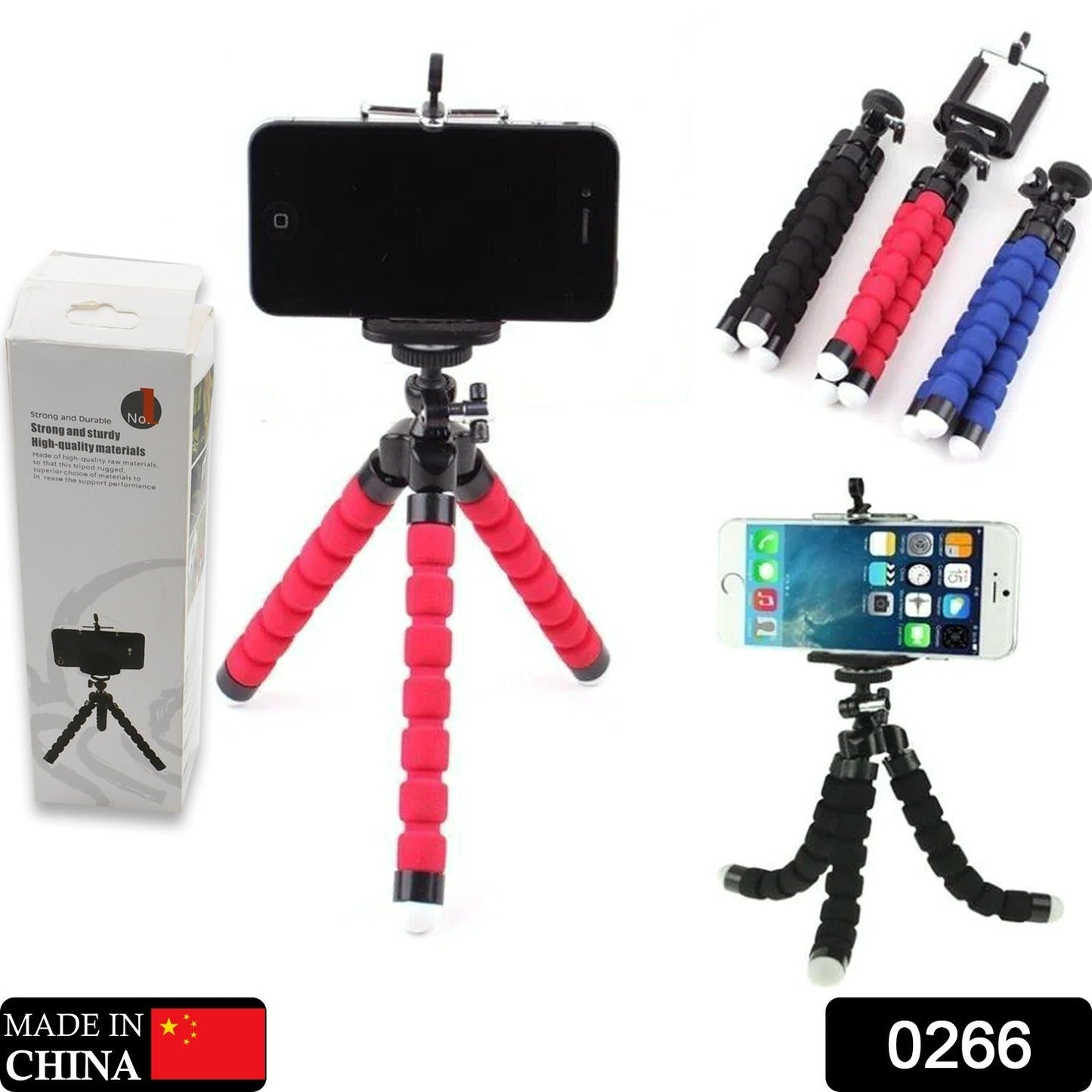 Portable Mini Octopus Tripod Stand with Phone Holder for Live Selfie, Mobile Phone Portable and Adjustable Stent SWASTIK CREATIONS The Trend Point