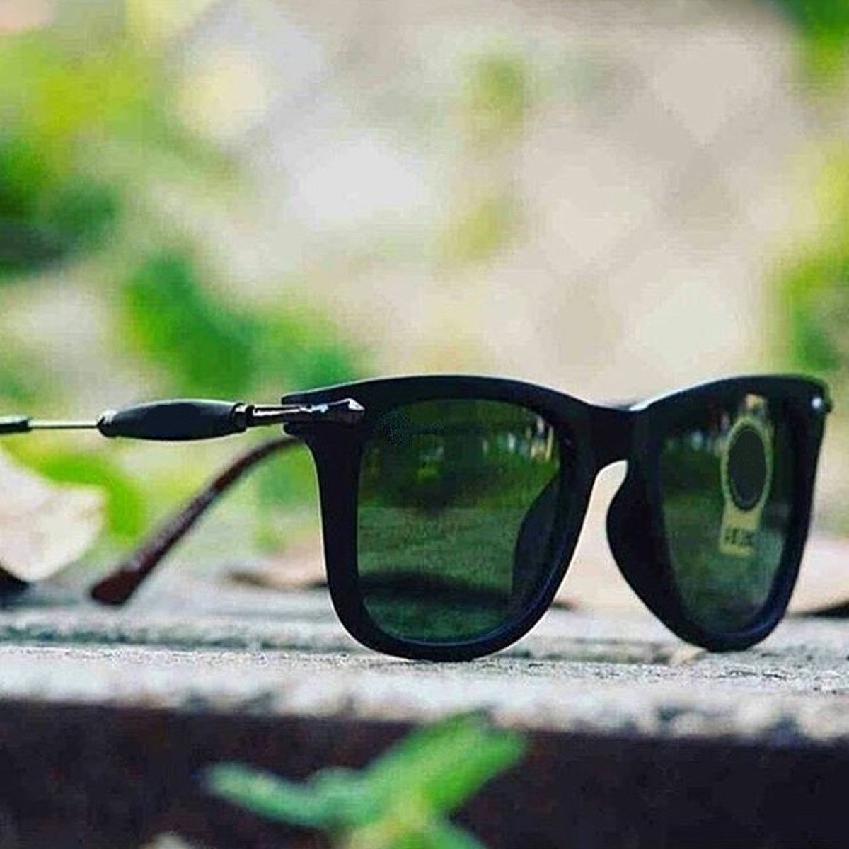 Green Enigte Square Sunglasses (SUN-RN-2148-GRN1BLK-M) SWASTIK CREATIONS The Trend Point