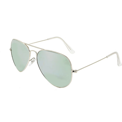 Silver Armstoner Aviator Sunglasses (SUN-LK-3026-SIL3SIL-M)