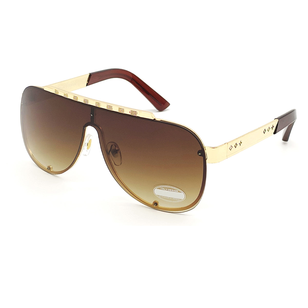 Brown CARRENS Aviator Sunglasses (SUN-LV-5215-BRN2GLD) SWASTIK CREATIONS The Trend Point